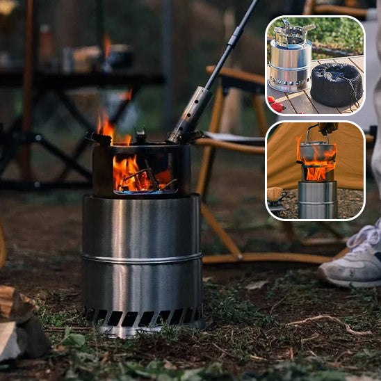 Réchaud de Camping Portable en Acier Inoxydable