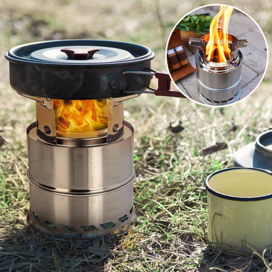 Réchaud de Camping Portable en Acier Inoxydable