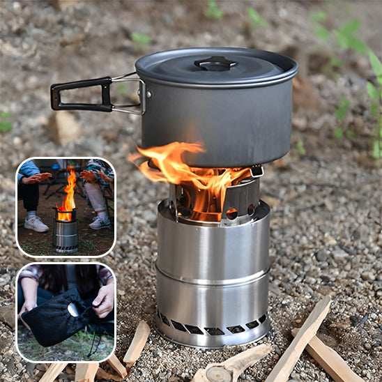 Réchaud de Camping Portable en Acier Inoxydable